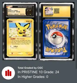 Pokemon (2005) EX Emerald Pichu 59/106 CGC Pristine 10 Vintage Slab LOW POP! - Image 3