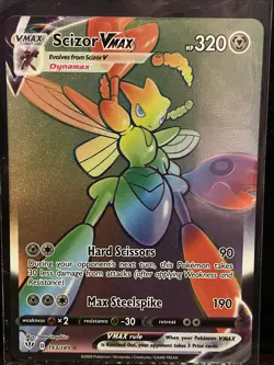 Pokemon Scizor VMAX Darkness Ablaze Rainbow Rare 193/189 Near Mint Condition - Image 1