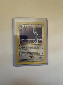 1999 Pokemon Base Set Dragonair 1st Edition Shadowless 18/102 Rare English HP-MP - Image 1