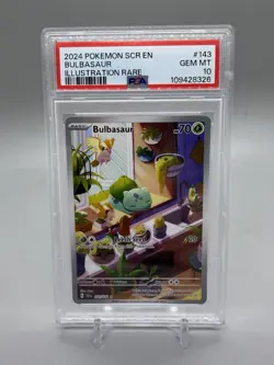Pokemon Bulbasaur 143/142 Sv07 Stellar Crown Illustration Rare PSA 10 - Image 1