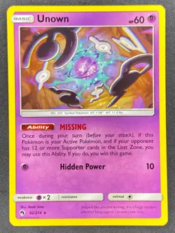 Pokemon Unown 92/214 Lost Thunder LP/NM - Image 1