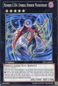 YuGiOh Number C104: Umbral Horror Masquerade Super Rare Unlimited JOTL-EN056 ENG - Image 1