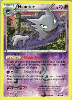 Haunter 34/83 Uncommon - Pokemon TCG Generations - Reverse Holo (NM) - Image 1
