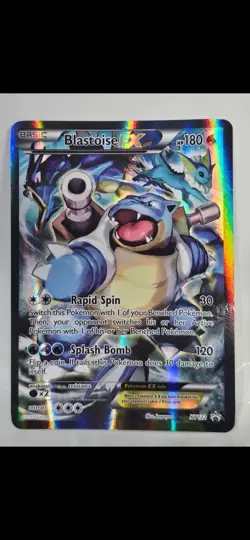 Pokemon TCG Blastoise EX XY122 Full Art Holo Black Star Promo LP-MP - Image 1