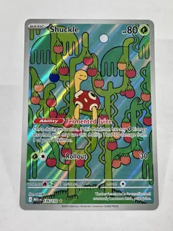 Shuckle 136/132 Holo Rare Pokemon Card Mega Evolutions - Image 1