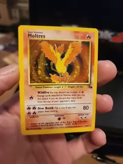 Pokemon Moltres Trading Card Holo Rare 70 HP Wildfire Dive Bomb - Image 1