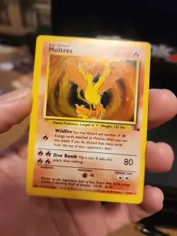 Pokemon Moltres Trading Card Holo Rare 70 HP Wildfire Dive Bomb - Image 2