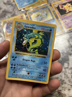 Pokemon Gyarados Holo Shadowless Rare TCG Base Set Card 6/102 - Image 1
