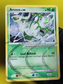 Pokemon Platinum Arceus AR2 Card Holofoil Rare Arceus LP 💚 - Image 1