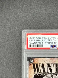 PSA 10 Marshall D. Teach SR OP09-093 SP PAR Wanted Japanese ONE PIECE Card - Image 3