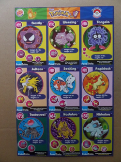 POKEMON 1ST MOVIE CARDS 1999 BURGER KING #11 MASTER TRAINER SET UNCUT SHEET9CARD - Image 1