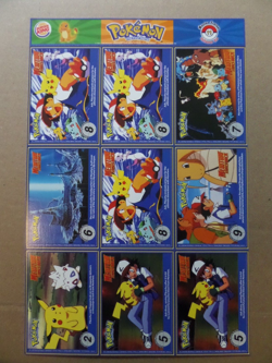 POKEMON 1ST MOVIE CARDS 1999 BURGER KING #11 MASTER TRAINER SET UNCUT SHEET9CARD - Image 2