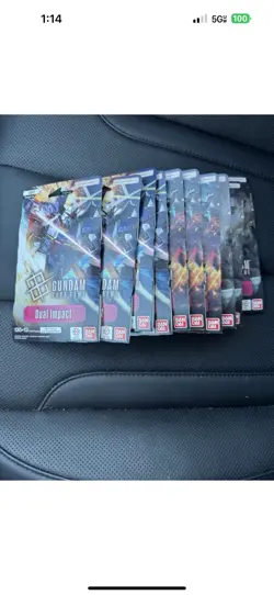 2025 Gundam Card Game TCG Dual Impact GD02-Y01 sleeved Boosters Sealed Cards X10 - Image 1