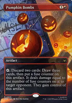 Pumpkin Bombs (Borderless) Non- Foil R Marvel's Spider-Man: Eternal-Legal 26 NM - Image 1