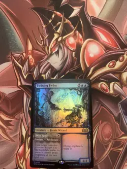 x1 Twining Twins Swift Spiral WOE MTG 296 FOIL SHOWCASE RARE M/NM 1x (b1) - Image 1