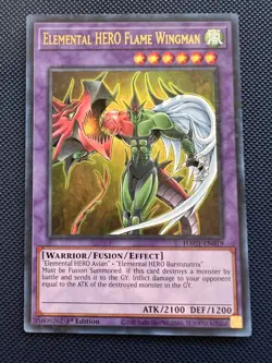 Yugioh Elemental HERO Flame Wingman HAC1-EN019 Ultra Rare 1st Edition NM - Image 1