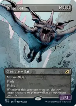 1 x Dirge Bat - Foil - Showcase - Ikoria: Lair of Behemoths - Light Play - MTG - Image 1