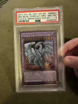 Yu-Gi-Oh! TCG Neo Blue-Eyes Ultimate Dragon Graded 8 PSA - Image 1