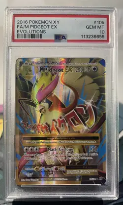 Pokemon TCG: #105 M Pidgeot EX (Full Art) PSA 10 GEM MT - XY Evolutions - Image 1