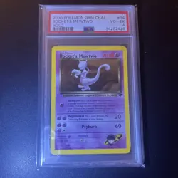 Pokemon Rocket's Mewtwo Gym Challenge Unlimited Holo Rare #14 PSA 4 - Image 1