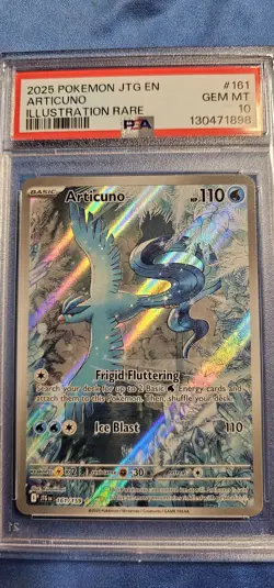 Articuno 161 Pokemon Journey Together 2025 Illustration Rare PSA 10 - Image 1