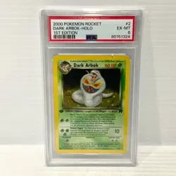 Dark Arbok 2/82 - 1st Edition - Team Rocket - PSA 6 - Graded Pokemon - Image 1