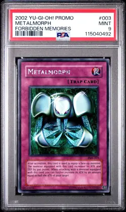 2002 Yu-Gi-Oh! Metalmorph Forbidden Memories FMR Limited Ed Secret Rare PSA 9 - Image 1