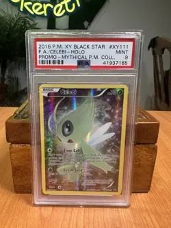 Pokemon TCG 2016 Celebi XY111 Full Art Promo Mythical Collection ENGLISH PSA 9 - Image 1