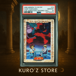 PSA10 AMADA YU-GI-OH! TOEI ANIMATION TRADING COLL #14 YAMI YUGI KAIBA 1998 - Image 1