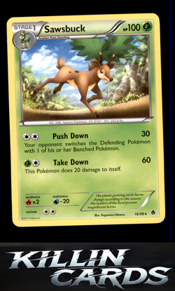 Sawsbuck 16/98 Pokemon Rare Emerging Powers Card LP - Image 1