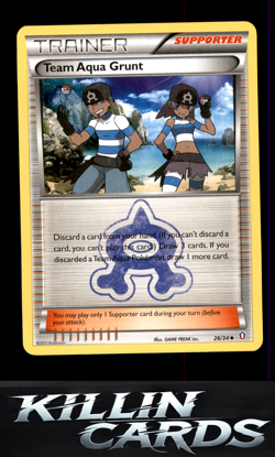 Team Aqua Grunt 26/34 Pokemon Uncommon Double Crisis Card LP - Image 1