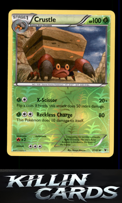Reverse Holofoil Crustle 7/101 Pokemon Uncommon Noble Victories Card LP - Image 1