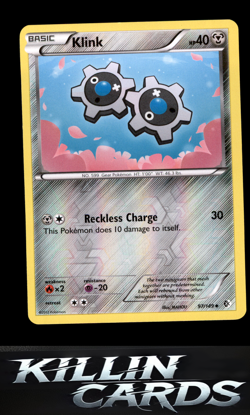 Reverse Holofoil Klink 97/149 Pokemon Uncommon Boundaries Crossed Card NM - Image 1
