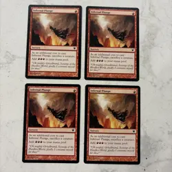Magic the Gathering MTG Infernal Plunge Playset Of 4 Cards - Image 1