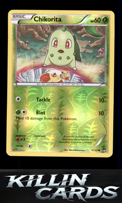 Reverse Holofoil Chikorita 1/122 Pokemon Common XY - BREAKpoint Card NM - Image 1