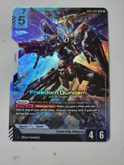 Freedom Gundam - Gundam The Card Game G001-065 LR Legendary Rare Holo Foil - Image 1
