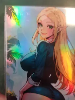 ZELDA RAINBOW FOIL WAIFU ANIME CARD #2 - Image 4