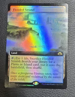 Flooded Strand (Extended Art) Modern Horizons 3 Foil MTG NM Magic Card - Image 1