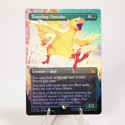 Traveling Chocobo Borderless Foil 406 FIN Final Fantasy MTG NM See Video - Image 1