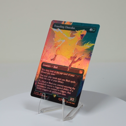 Traveling Chocobo Borderless Foil 406 FIN Final Fantasy MTG NM See Video - Image 2