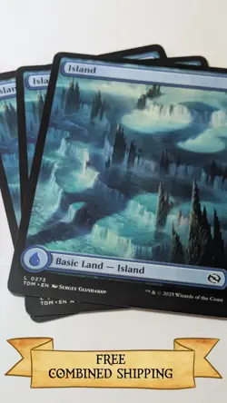 Magic The Gathering: 3x Tarkir: Dragonstorm (TDM) Full Art Island - Image 1