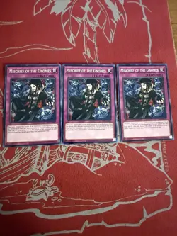 Yugioh 3x MISCHIEF OF THE GNOMES UNLIMITED EDITION OP21-EN023 COMMON Playset - Image 1