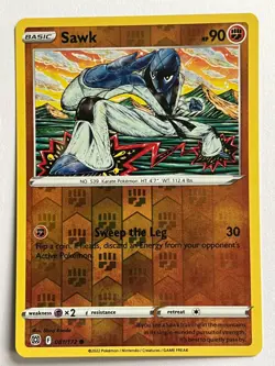 Sawk 081/172 Reverse Holo Common Brilliant Stars Pokemon - Image 1