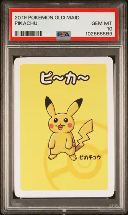 2019 POKEMON OLD MAID PIKACHU PSA 10 - Image 1