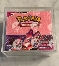 Pokemon FUSION STRIKE Booster Box Sword & Shield, New Sealed with Acrylic Case - Image 1