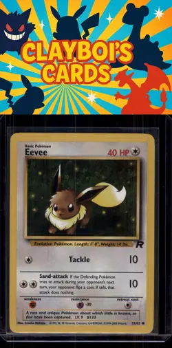 Eevee Team Rocket Pokemon 55/82 Common Near Mint or Better - Image 1