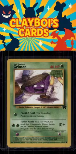 Grimer Team Rocket Pokemon 57/82 Common Near Mint or Better - Image 1