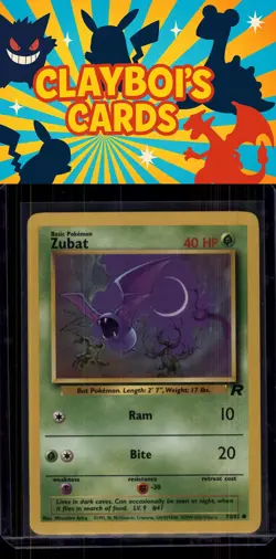Zubat Team Rocket Pokemon 70/82 Common Near Mint or Better - Image 1