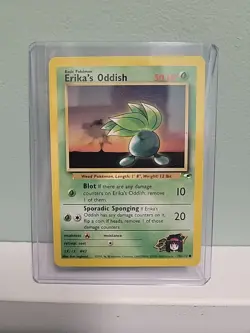 Pokemon TCG Erika's Oddish Gym Heroes 78/132 Regular Unlimited Near MINT - Image 1