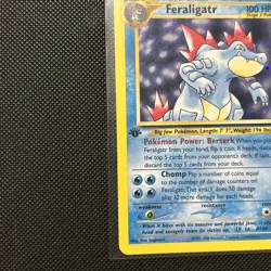 Pokemon TCG Neo Genesis Feraligatr 4/111 Holo Rare 1st Edition - Image 5